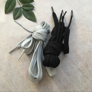 LP Samuel Hubbard Replacement Shoe Laces 2 Pair | Black and Gray